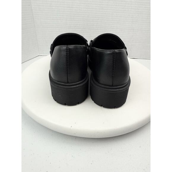 Report Hayden Womens Size 7 Black Chunky Chain Studded Loafers Faux Leather - Picture 7 of 12